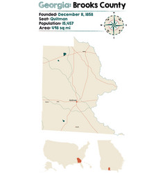 Map Brooks County In Georgia