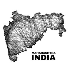 Net Irregular Mesh Maharashtra State Map