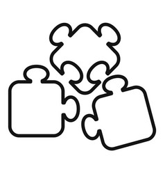 Puzzle Teamwork Icon Outline Community