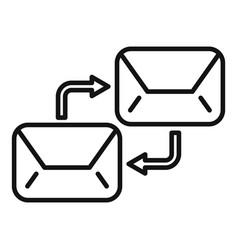 Email Exchange Icon Outline Social Mobile