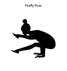 Firefly Pose Yoga Workout Silhouette Healthy