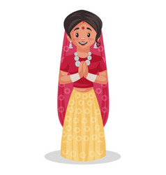 Indian Rajasthani Woman Cartoon