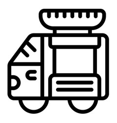 Street Food Truck Icon Outline Hot Soup