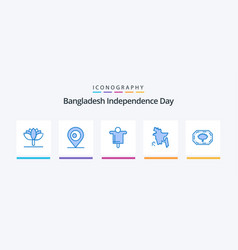 Bangladesh Independence Day Blue 5 Icon Pack