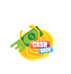 Cash Back Icon With Dollar Isolated