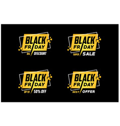 Shop Store Sale Promo Golden Black Friday Logo