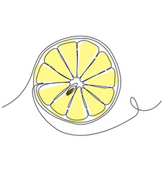 Single Line Lemon Simple Minimalistic