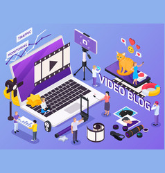 Video Blog Isometric Composition