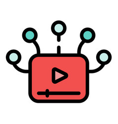 Video File Icon Flat