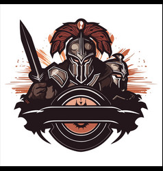 Gladiator Logo Design Spartan Warrior Sport Team