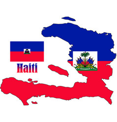 Haiti Map And Flag