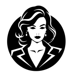 Black And White Drawing Business Woman