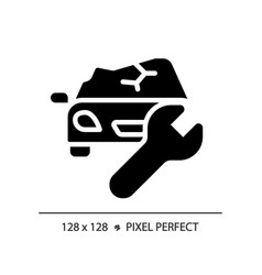 2d Glyph Style Car Damage Icon