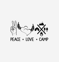 Camping Shirt Peace Love Camp T-shirt Gifts