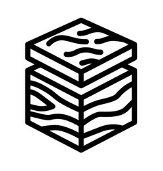 Geological Modeling Line Icon