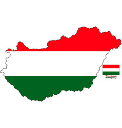 Hungary Map And Flag