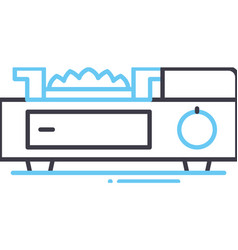 Kitchen Compact Gas Stove Line Icon Outline