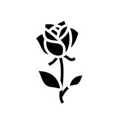 Rose Tattoo Art Vintage Glyph Icon