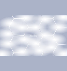 White And Gray Hexagonal Technology Abstract