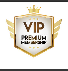 Golden Badge Vip Member Retro Design