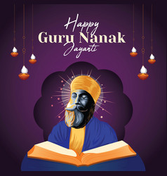 Happy Gurpurab Sikh Festival Banner Design