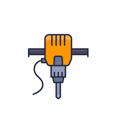 Jackhammer Icon With Outline Power Tool