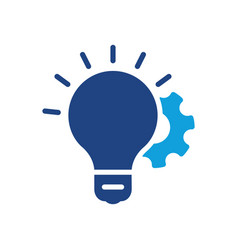 Lightbulb And Gear Idea Concept Color Icon