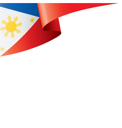 Philippines flag on a white Royalty Free Vector Image