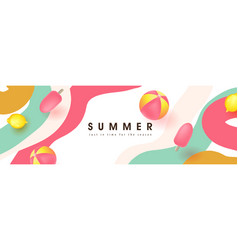 Colorful Summer Beach Vibes Background Layout