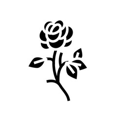 Rose Art Tattoo Vintage Glyph Icon