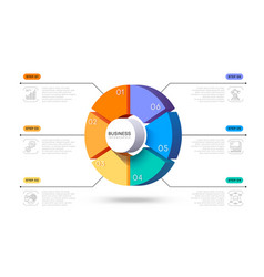 3d Business Infographic Color Circle Chart