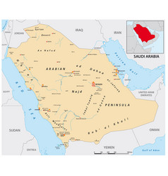 Detailed Map Of The Kingdom Of Saudi Arabia