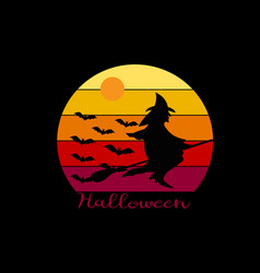 Halloween T Shirt Design Landscape Retro Vintage