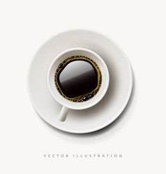 A Cup Of Coffee Mockup Top View Isolate