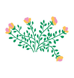 Flowers With Leaves Bouquet Clipart Simple Hand