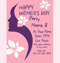 Happy Womens Day Party Flyer Poster Design