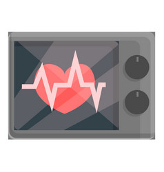 Heart Monitor Icon Cartoon Medical Cardiac