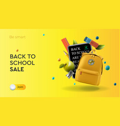 Back To School Sale Advertising Banner Learn