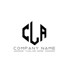 Cla Letter Logo Design With Polygon Shape