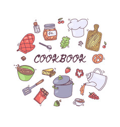 Cook Recipes Culinary Book Page Cover Design