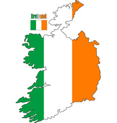 Ireland Map And Flag