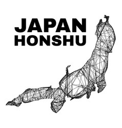 Net Irregular Mesh Honshu Island Map