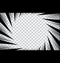 Comic Book Radial Lines On Transparent Background