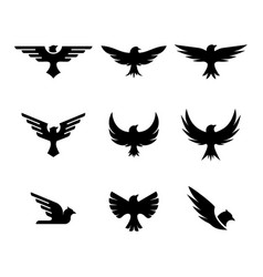 Eagle Silhouette Logo Set