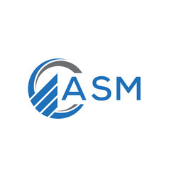 Asm Flat Accounting Logo Design On White