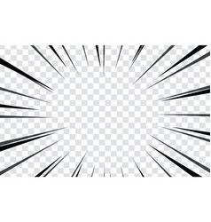 Comic Book Radial Lines On Transparent Background