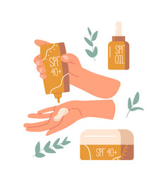 Hands With Spf Sun Protection Products Shield Skin