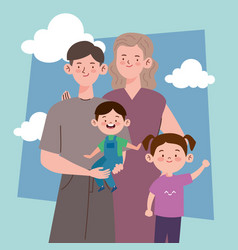 Korean Family With Clouds