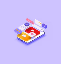 Modern 3d Isometric Of App Development