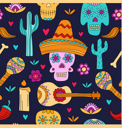 Seamless Pattern For Dia De Los Muertos